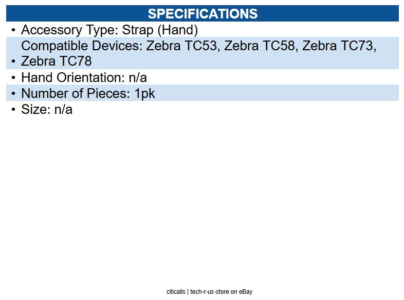 Zebra SG-NGTC5TC7-HDSTP-01 TC53/TC58 Handstrap Single Pack