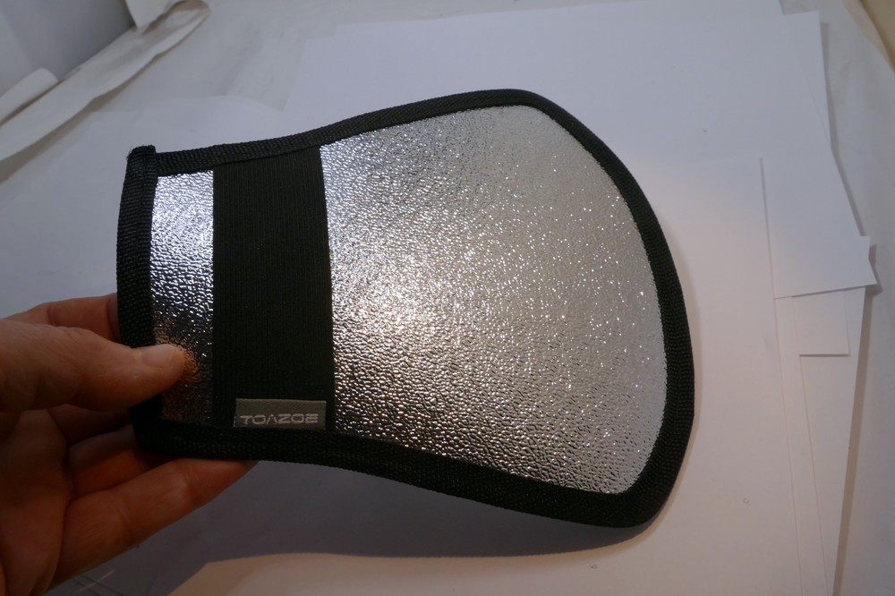 TOAZOE Flash diffuser soft dome reflective sail card silver / white