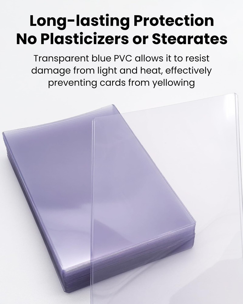 3.5x5 Toploader - Semi-Rigid Plastic Sleeves, Clear Protectors for Transforme...