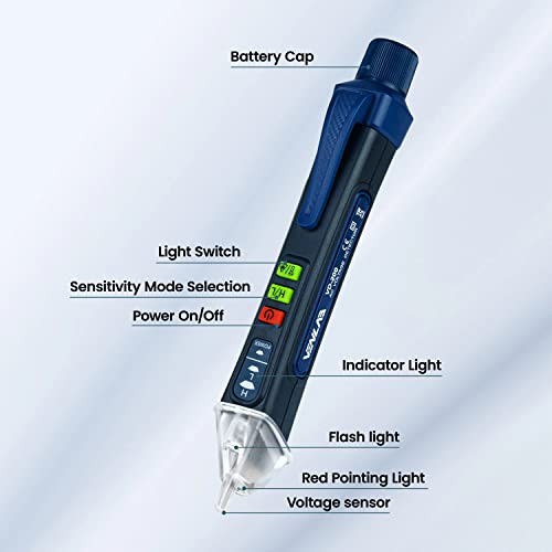 Voltage Tester, Non Contact Voltage Detector, Circuit Tester Dual Range
