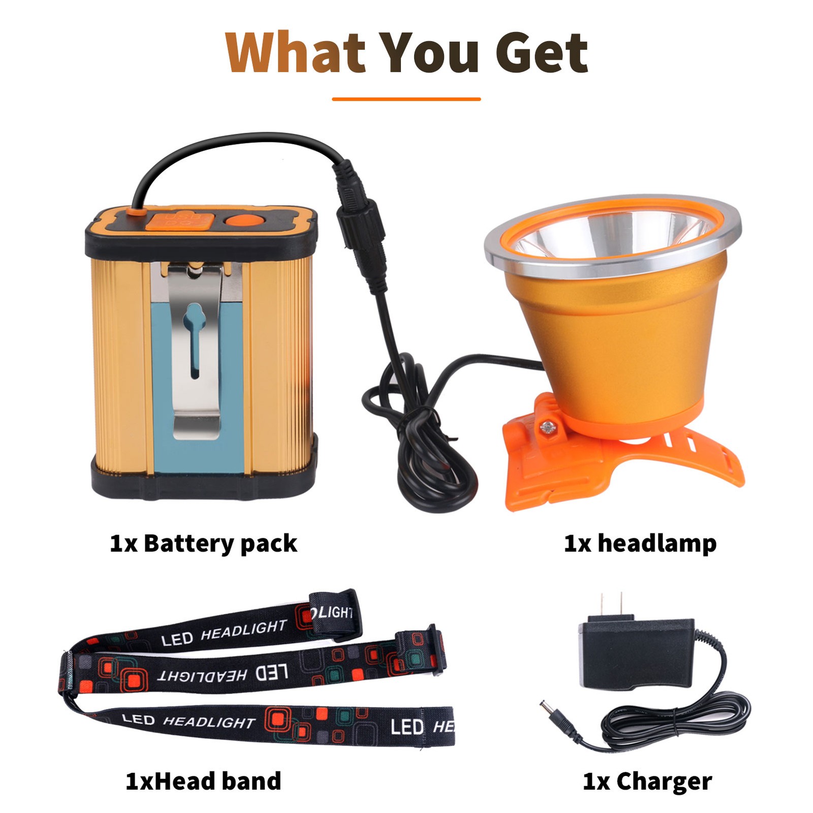 Superbright Rechargeable Headlight High Power LED Headlamp Waterproof Flashlight