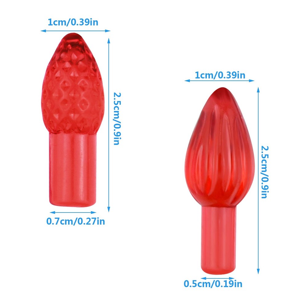 Tongcloud 300pcs Replacement Lights Bulbs for Ceramic Small, Colorful