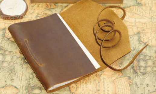 Writing notes Notebook sketchbook Diary Notepad handmade leather brown Q377