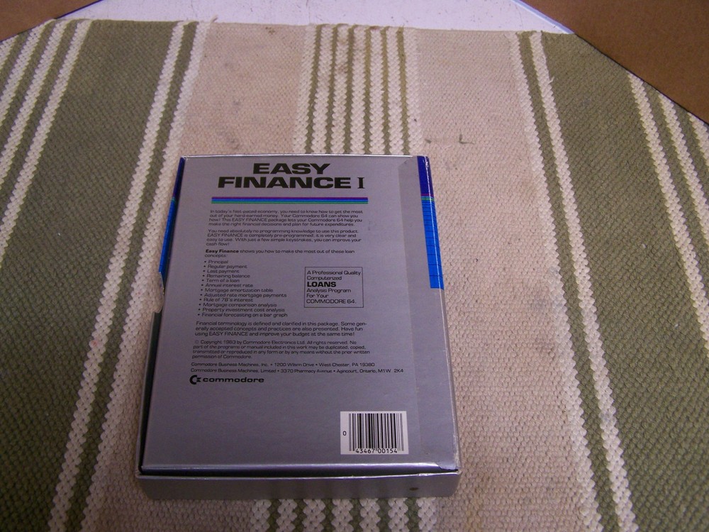 Easy Finance I, Commodore 64 Software, CIB