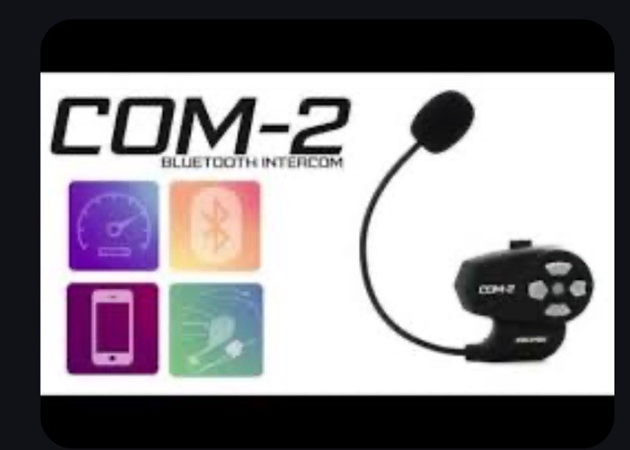 Set of 2 Hawk Wireless COM-2 Motorcycle Helmet Bluetooth Intercom Systems - New