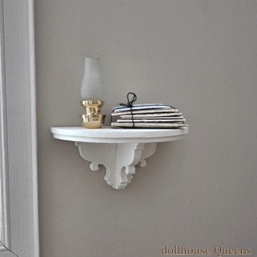 Miniature Half-Round Wall Shelf (1:6 Scale)