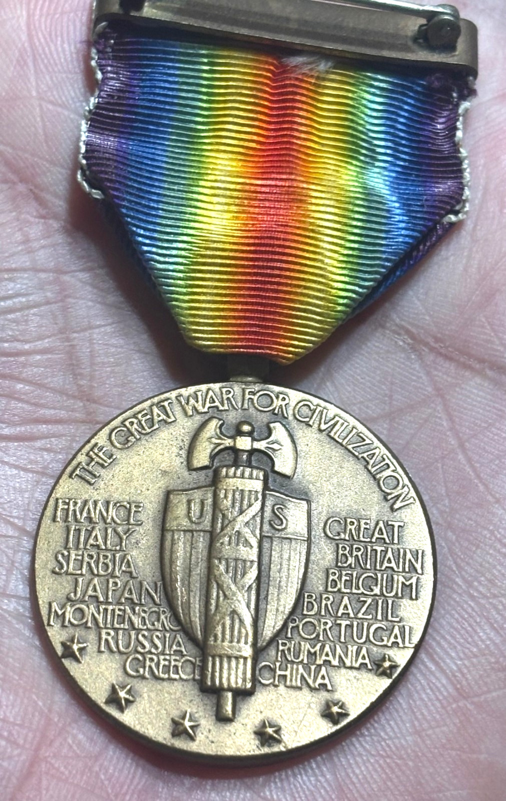 WWI Army Victory Medal W/ Original Box & Packaging SUPER RARE NOS NEW OLD STOCK