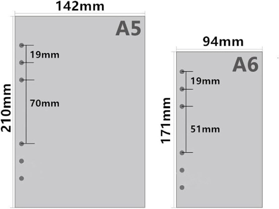 6 Ring Binder Refill, Undated A5 Planner Inserts, Monthly Planner Refill for ...