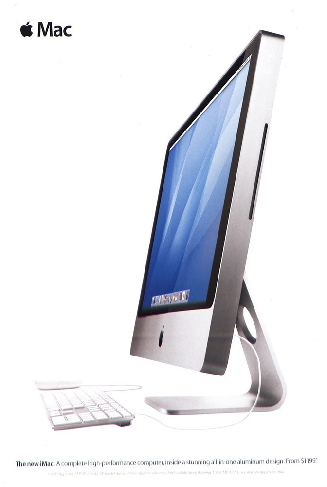 2007 Apple Computer: iMac Vintage Print Ad