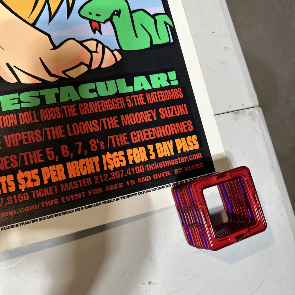 Cavestomp! ‘99 Poster Frank Kozik Captain Caveman Cavestomp Records 35x22.5