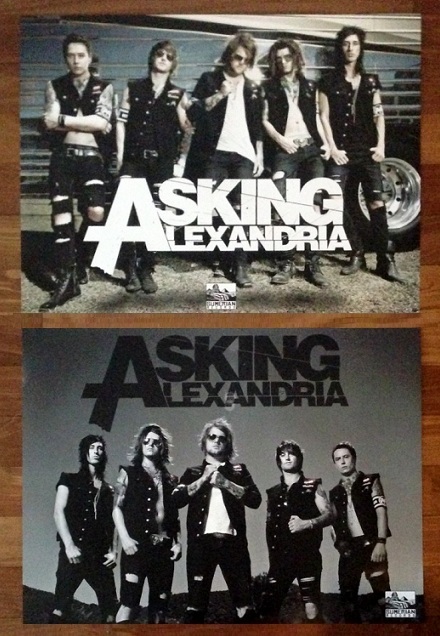 ASKING ALEXANDRIA Ltd Ed 2 HUGE RARE Tour Posters Lot +BONUS Stickers & Poster!