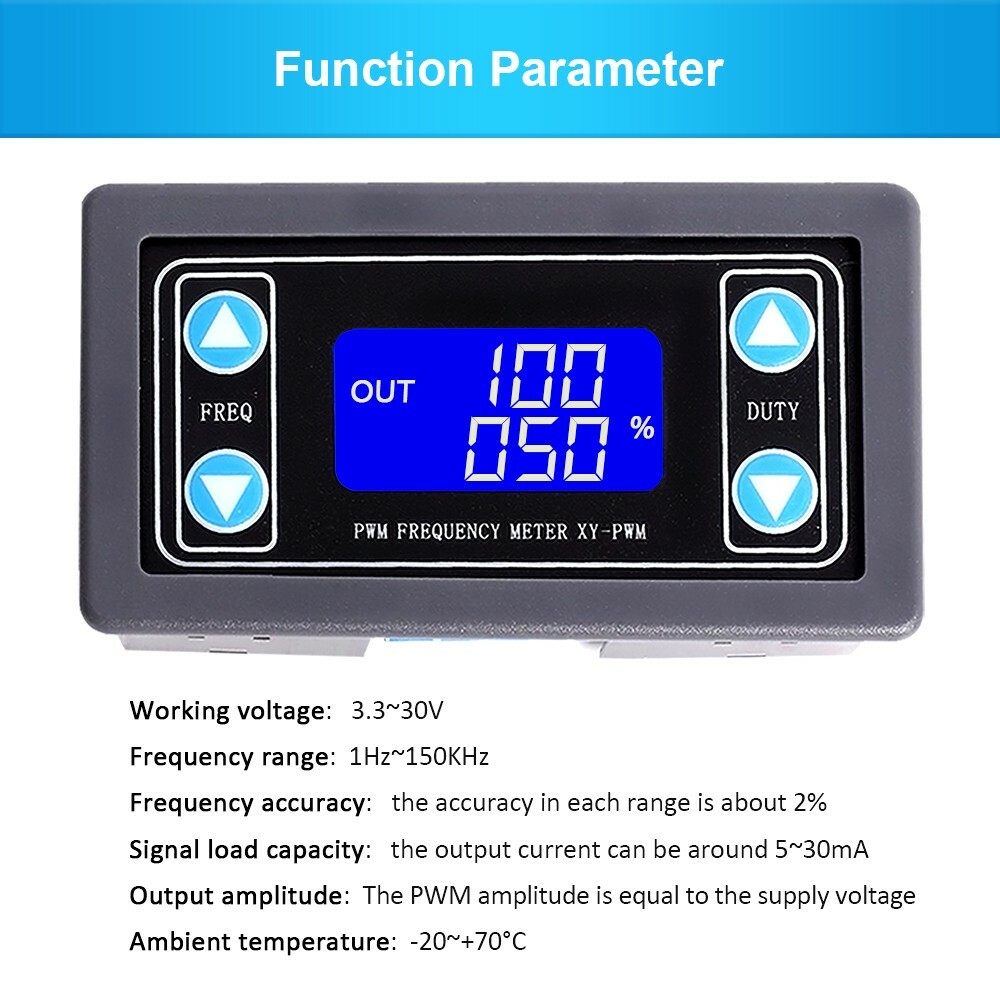 5X Signal Generator Module Adjustable PWM Pulse Frequency Duty Cycle Square Wave