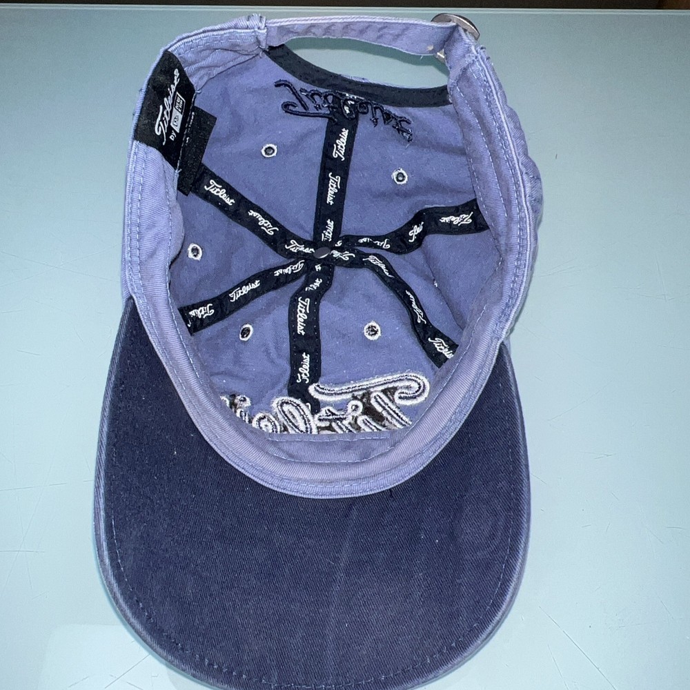 Titleist New Era Hat Blue Golf Embroidery Logo Adjustable Strapback Spellout