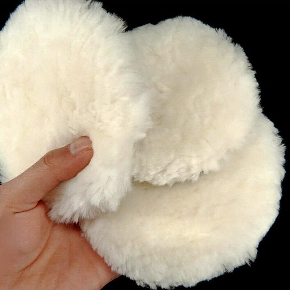 6 Pack 7 Inch Polishing Pad Wool Buffering Pad Drawstring Design Buffing Whee...