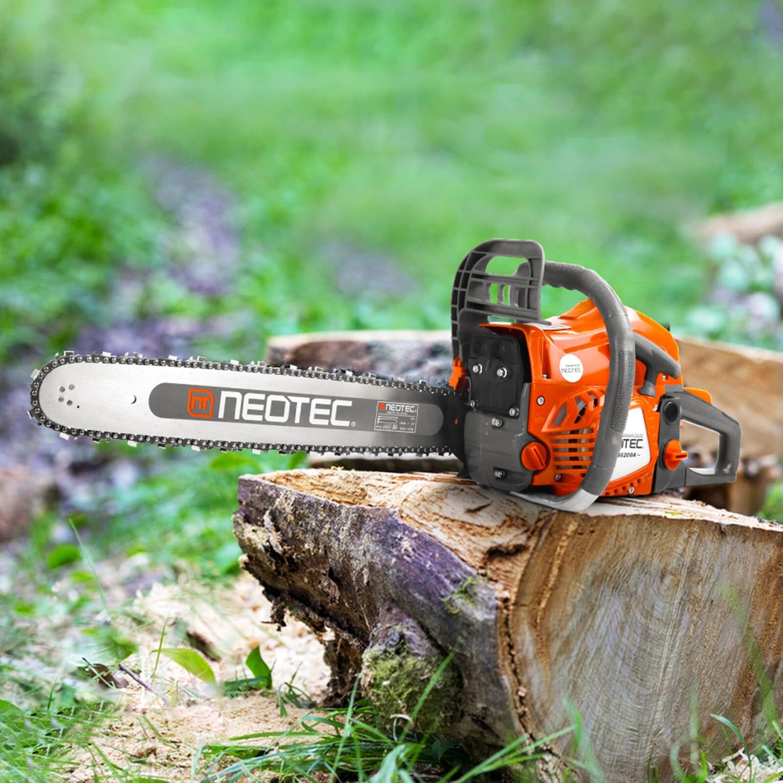 NEOTEC 20" Gasoline Chainsaw Petrol Gas Saw Wood Cutting 62cc 2 Stroke Upgraded
