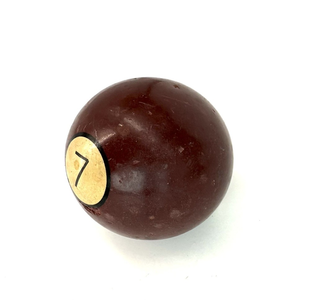 Vintage Clay #7 Solid Burgundy Pool Billiards Ball