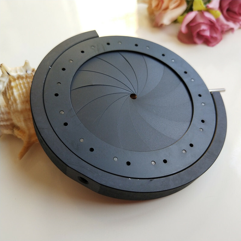 Adjustable Aperture 3-52mm Iris Diaphragm M4 Thread With Supporting Bracket