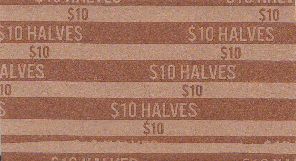 25 HALF DOLLAR FLAT COIN WRAPPERS THAT HOLD 20 HALF DOLLARS EACH