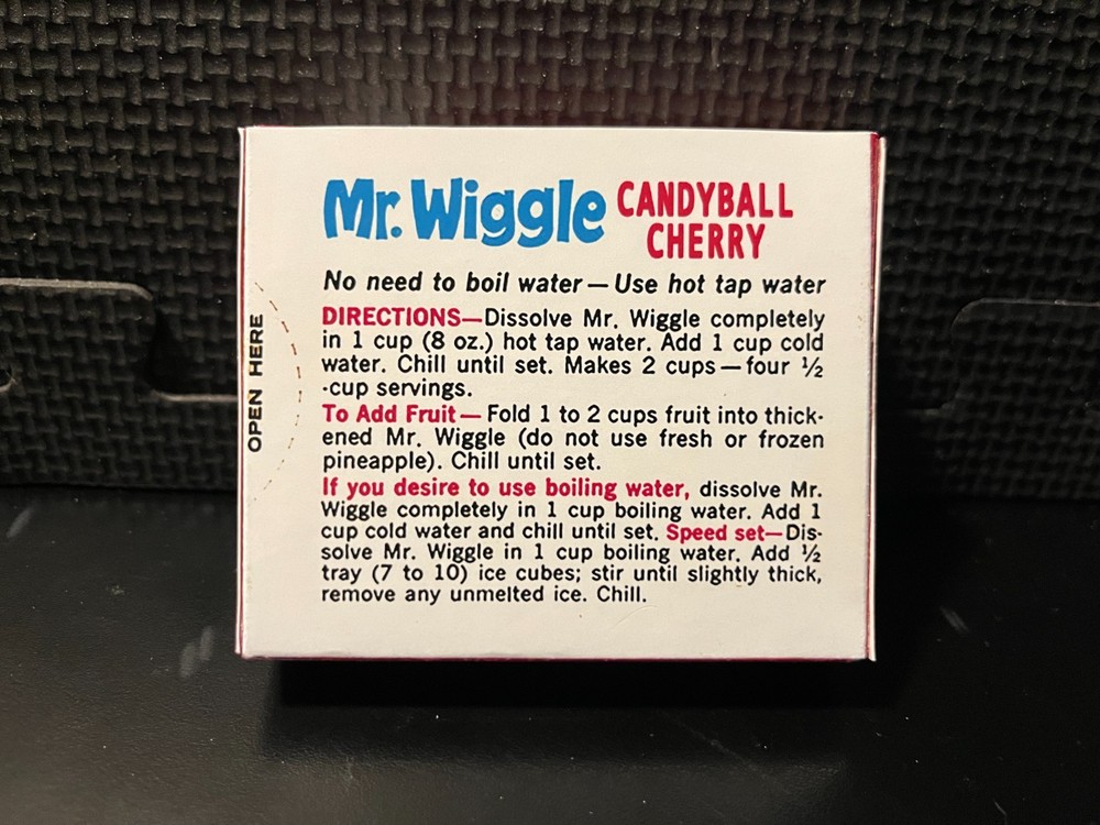Mr Wiggle jello (Cannonball Cherry) - Empty custom design display box