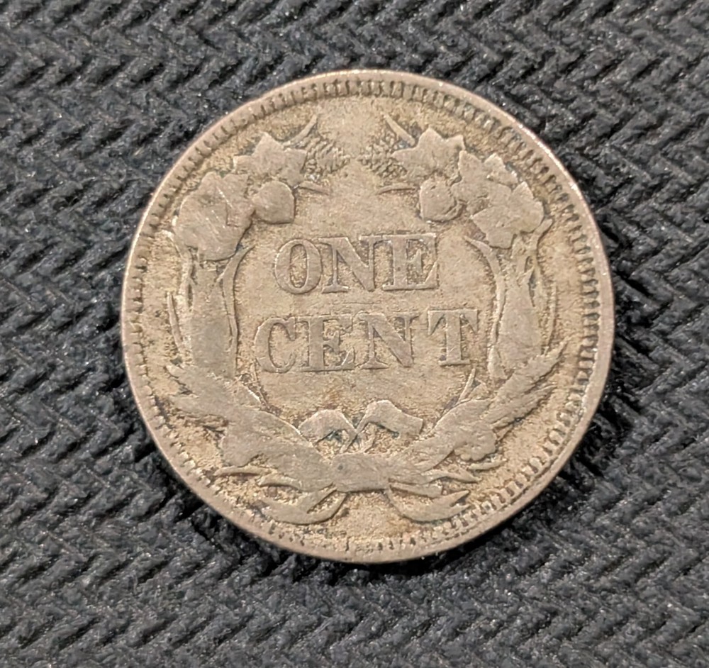 1858 Flying Eagle Cent Penny Large Letter LL VG+