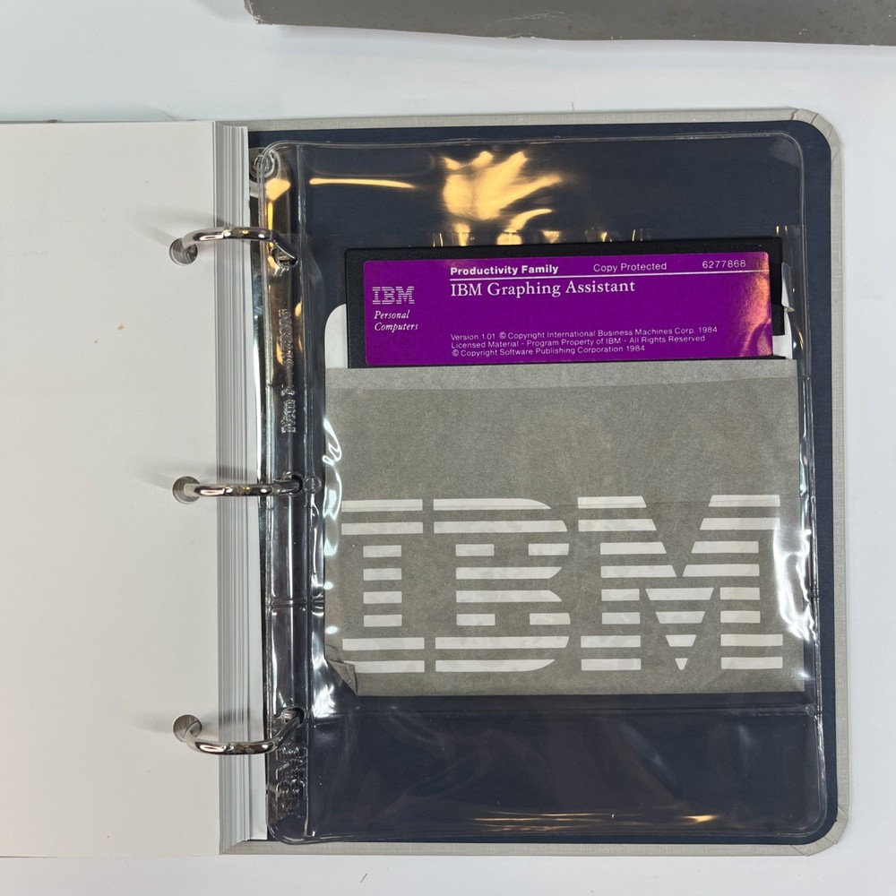 Vintage IBM Graphing Assistant With 5.25" Disk PC XT PCjr Software