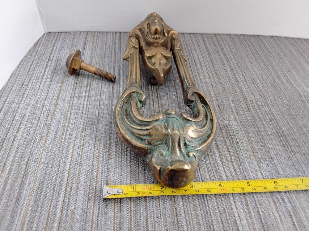 Antique Brass Victorian Era Door Knocker