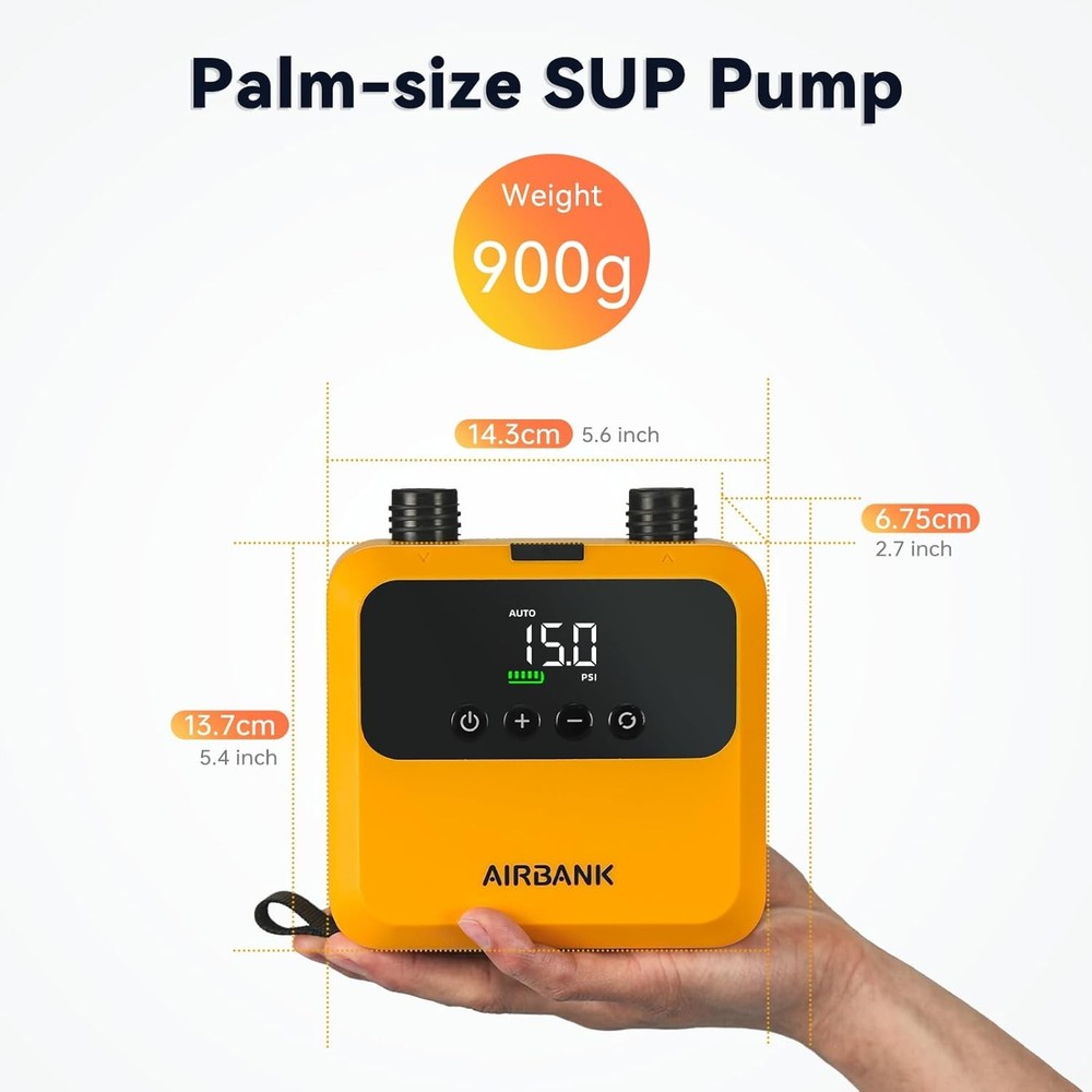 Mini Paddle Board Pump Pulse Pro, Brushless Motor, MAX 20PSI