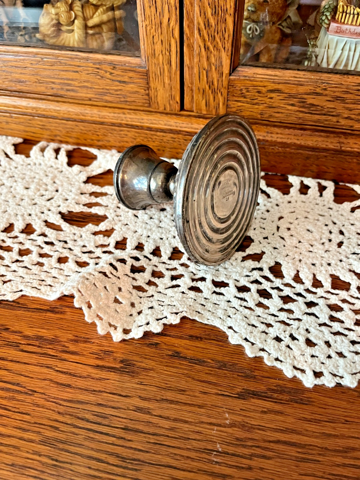 Vintage Preisner No 14 Sterling Silver Weighted 3" tall Candle Holder 240 grams