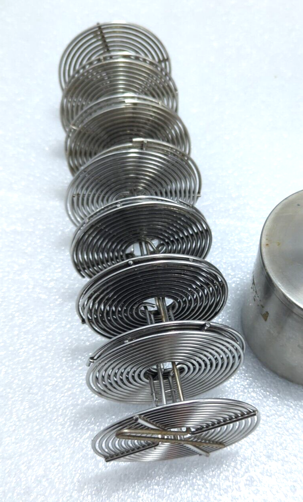 Nikor stainless steel developing tank w/solid cap, 12.5" with (8) 35mm reels