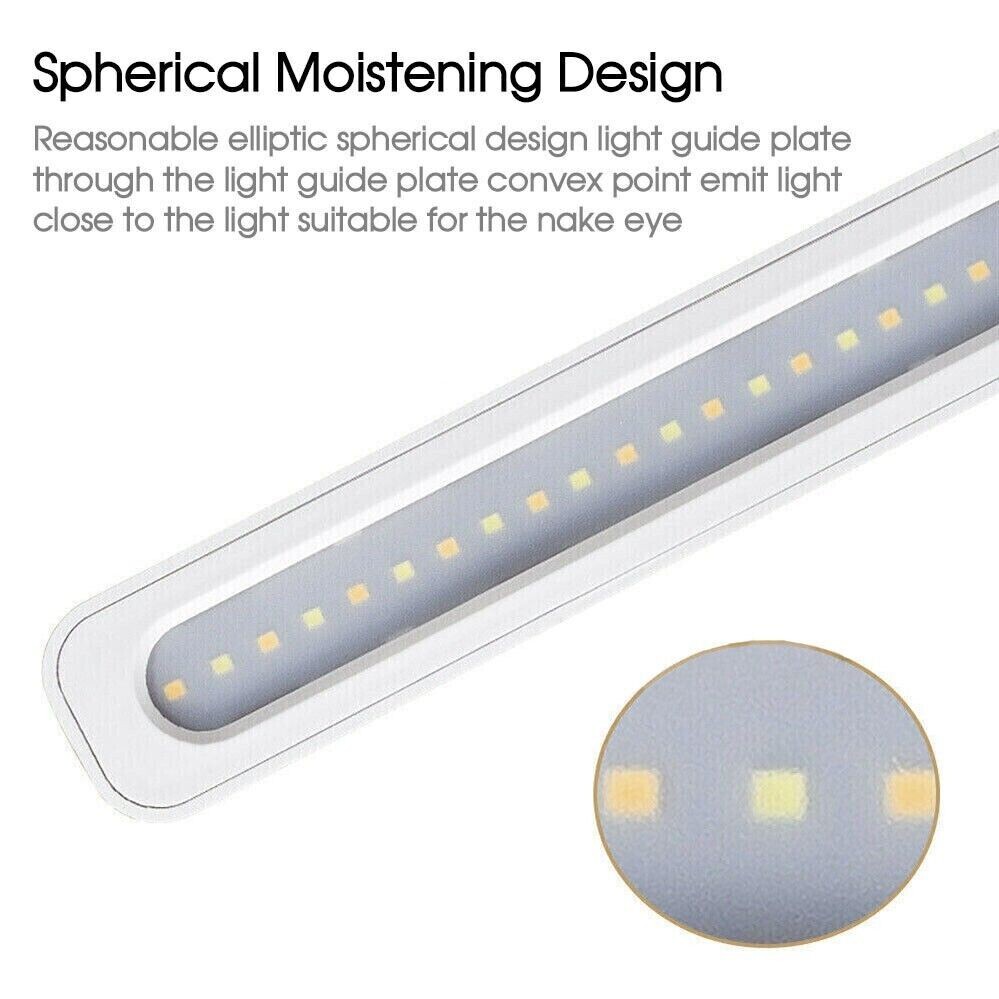Dimmable LED Desk Light Touch Sensor Table Bedside Reading Lamp USB Rechargeable