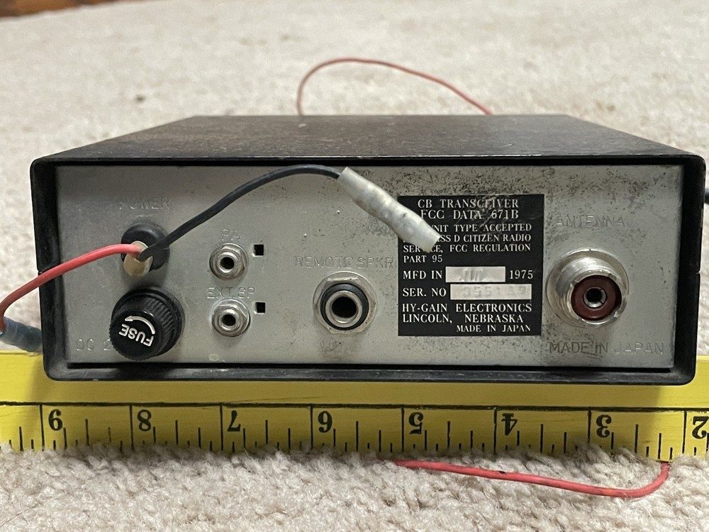 hy-gain CB Radio-23 Channel-untested-includes Microphone & Mounting Bracket