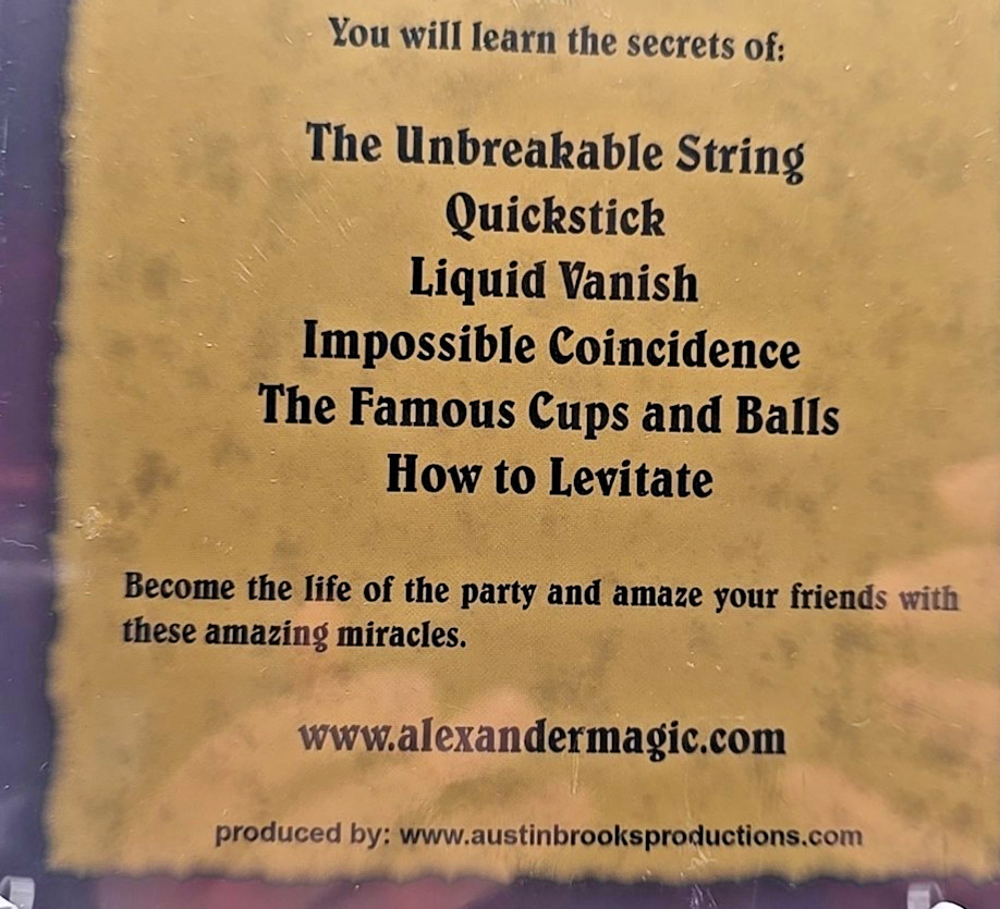 Alexander's Top Five Magic Tricks with Bonus DVD