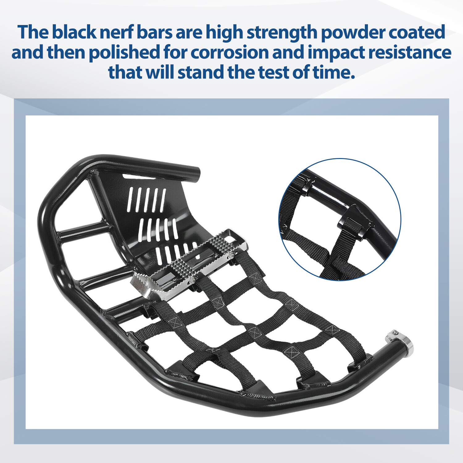 Nerf Bars Heel Gaurd Pro Peg Pair Black For Honda TRX 450R 450ER Sportrax 450