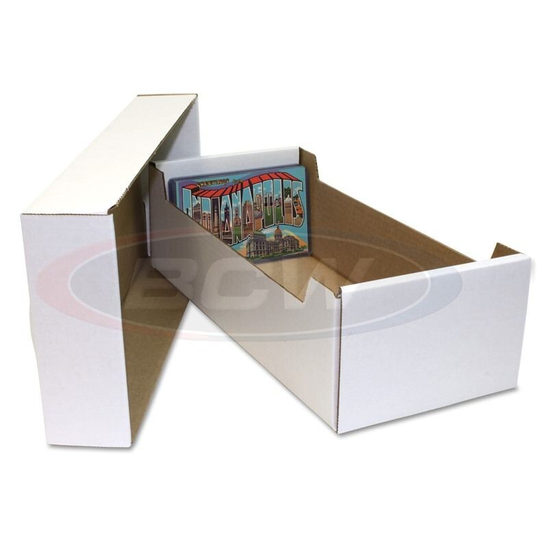 (2x) BCW Postcard Corrugated Cardboard Storage Box- Card Boxes