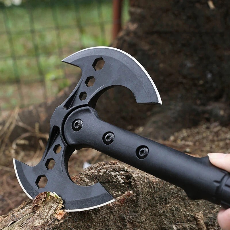 Small Battle Axe Combat Hatchet Mini Double Sided Axehead Fighting Tactical