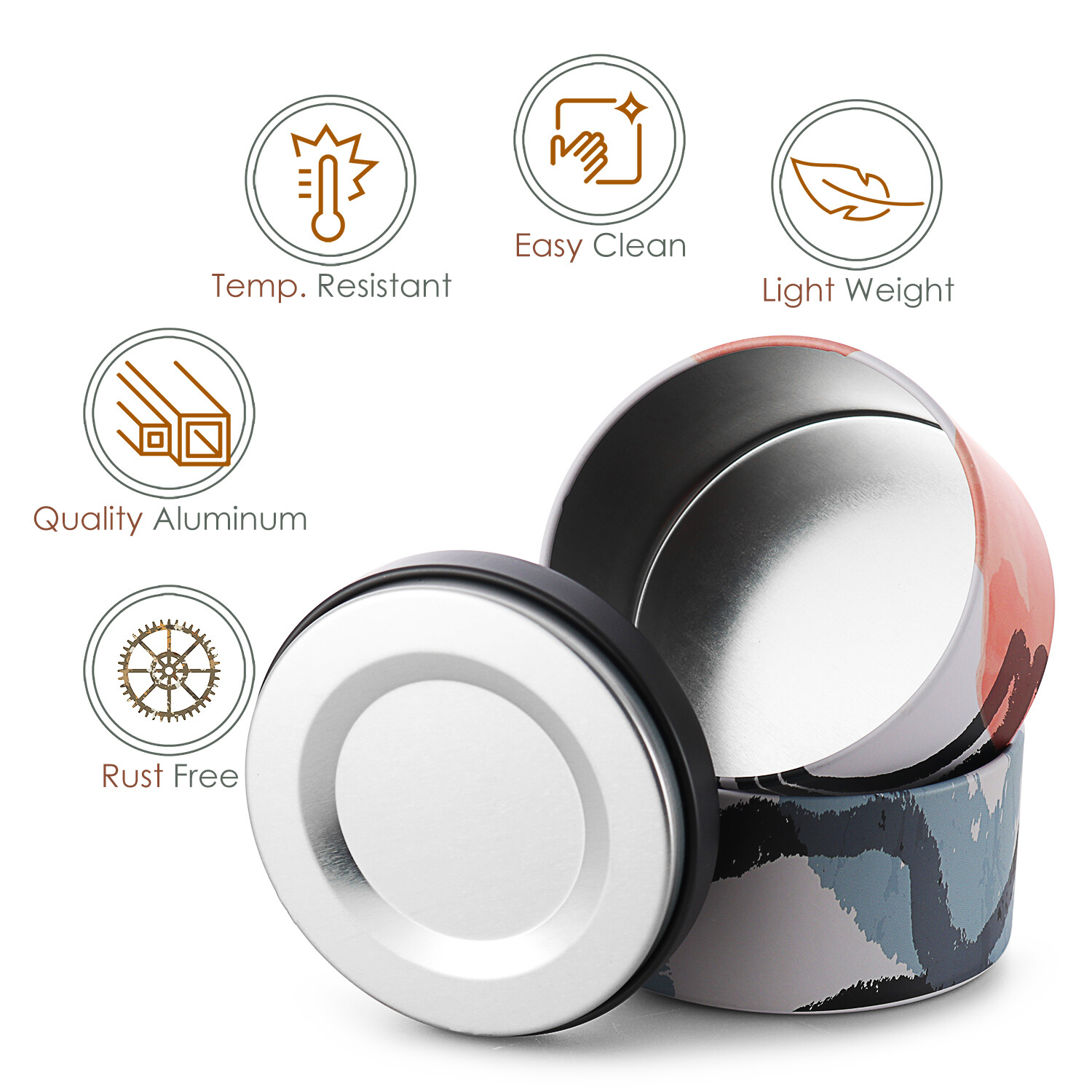 Candle Tins for Candle Making Metal Jars Storage Containers Lids and Stickers