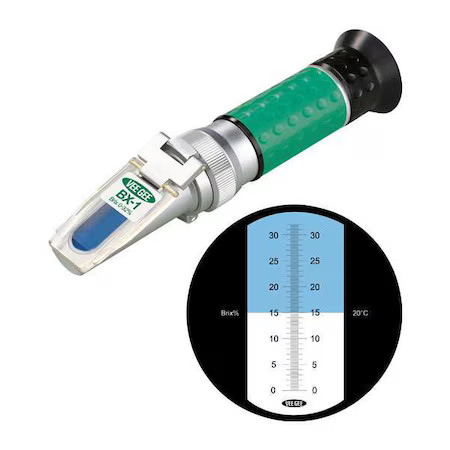 Vee Gee Bx-1 Refractometer, 0 To 32 Perc Brix