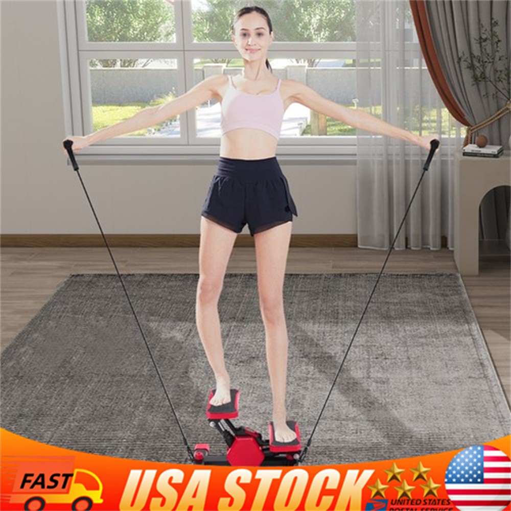 Steppers for Exercise Portable Mini Stepper with Pull Ropes for Home Workout