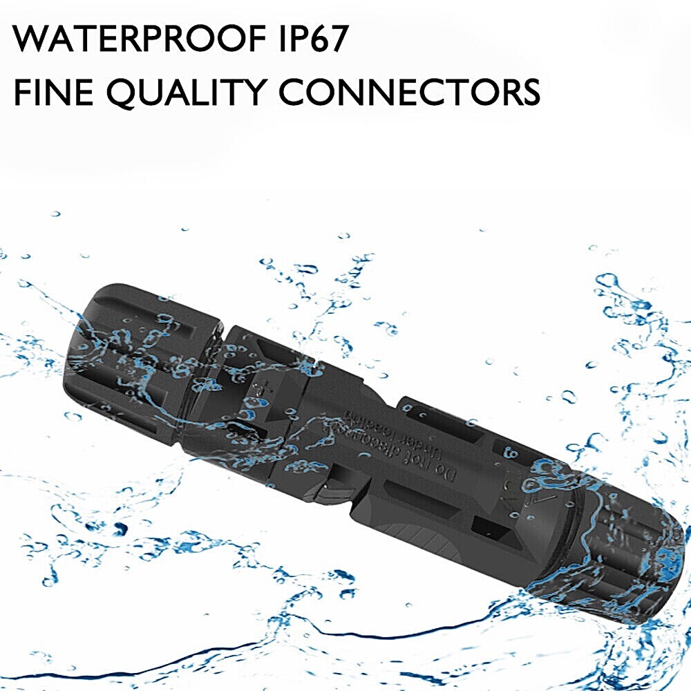 10 AWG Black Red Solar Panel Extension Cable Silicone Flexible Wire Connectors