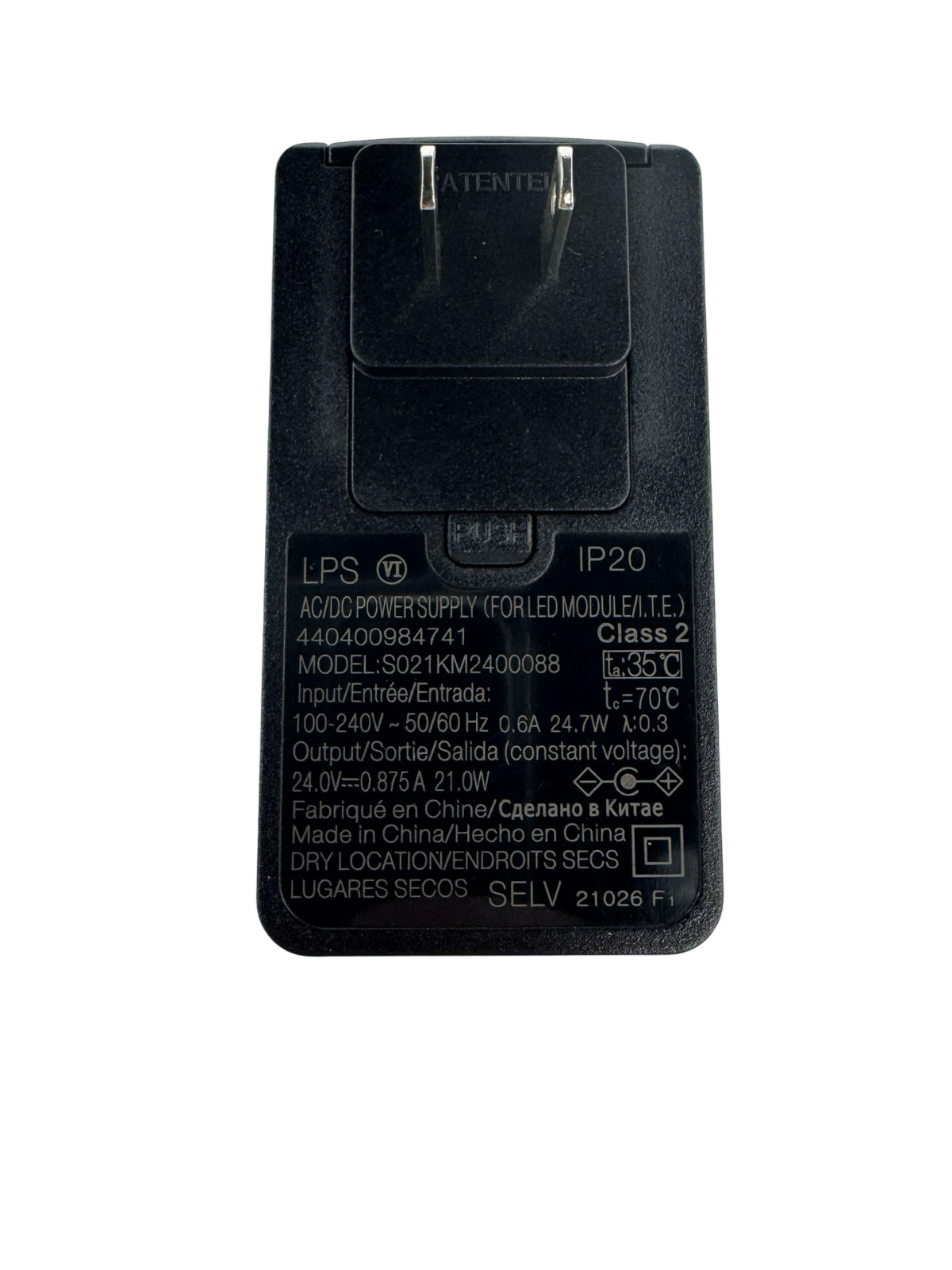 Genuine OEM Philips Hue Power Adapter 24V 21W 3-Port Plug S021KM2400088 w/ Cable