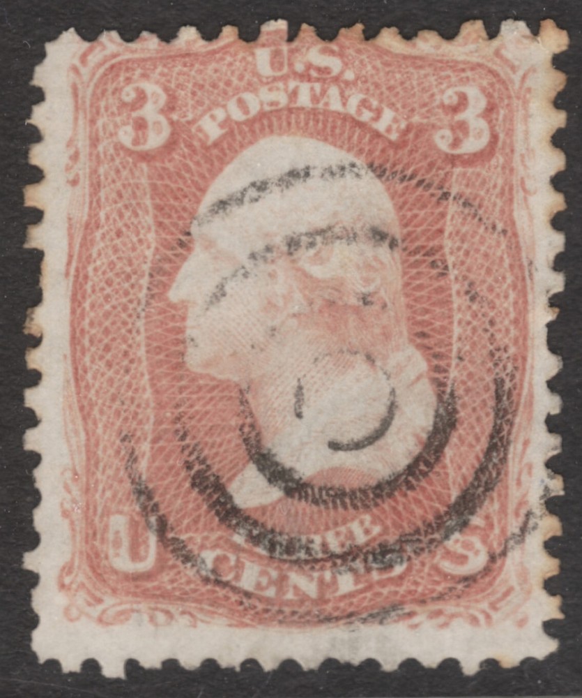 Scott #65 Used 3 Cent 1861-62 Target Cancel      65SP04_44