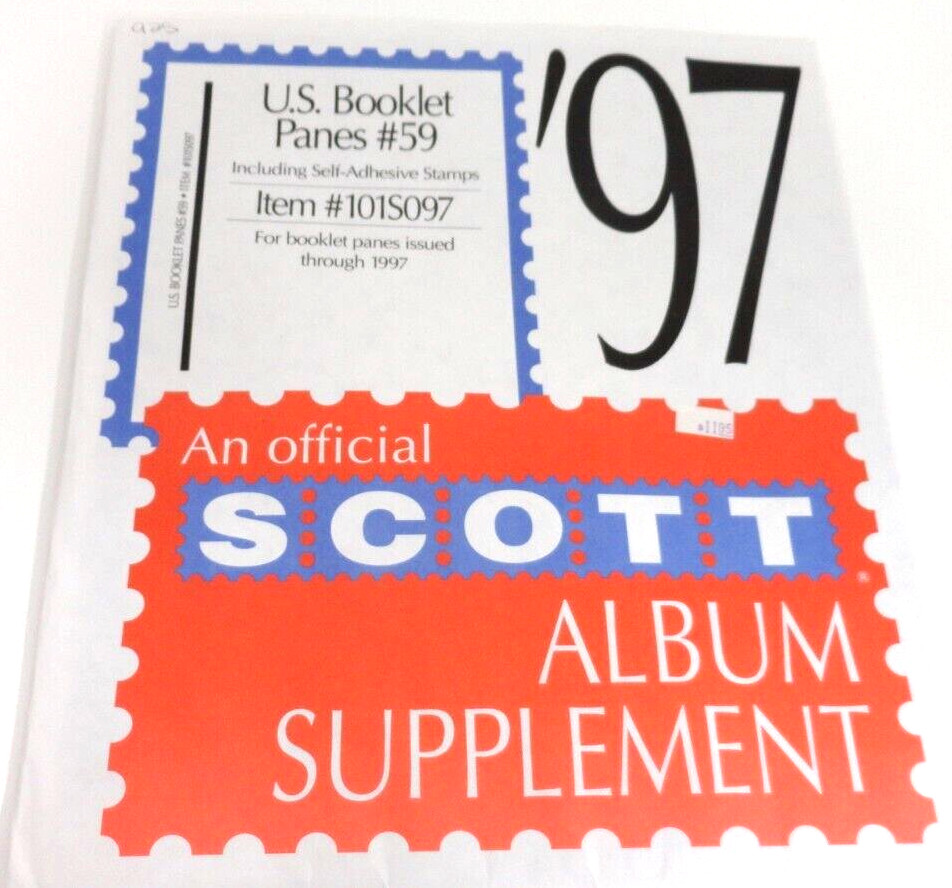 Scott 1997 United States Booklet Panes Stamp Album Supplement #59 101S097 NOS