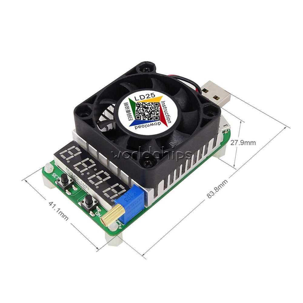 LD25 LD35 Electronic Load Resistor USB Interface Discharge Battery Tester