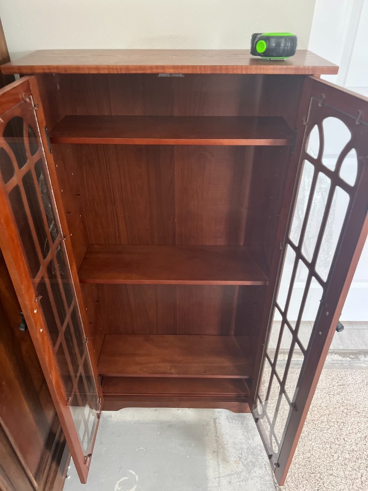Oak - Window Pane Media Cabinet