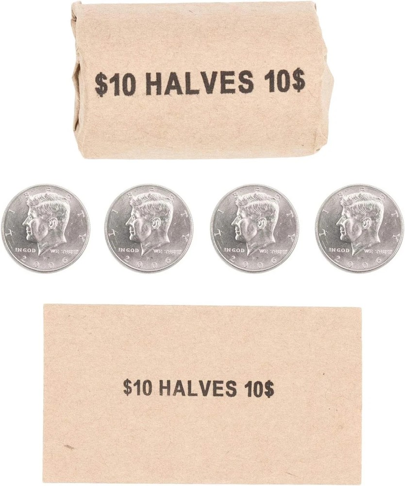 Half Dollar Flat Coin Wrappers Brown Paper Solid Bundle Of 100