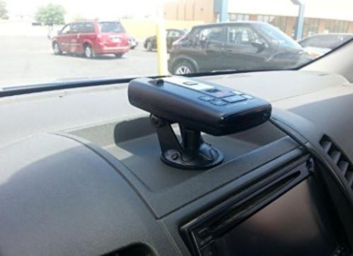 Universal Radar Detector Windshield & Dashboard Suction Mount - Black