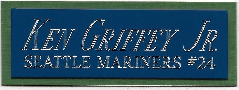 KEN GRIFFEY JR. MARINERS NAMEPLATE AUTOGRAPHED Signed Baseball Display CUBE CASE