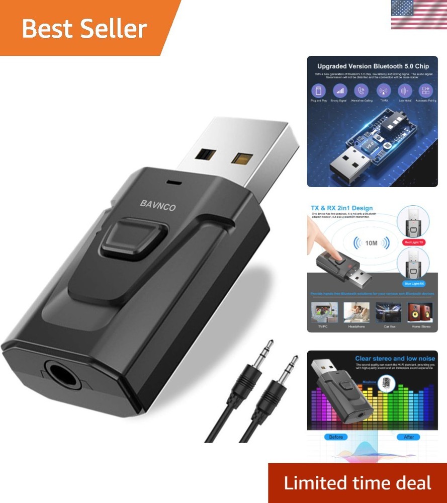 Automatic Bluetooth 5.0 Car Kit with 3.5mm Jack - Plug and Play Convenience