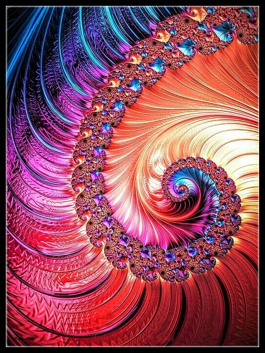 Fractal Spiral 1 - DIY Chart Counted Cross Stitch Patterns Needlework DMC Color