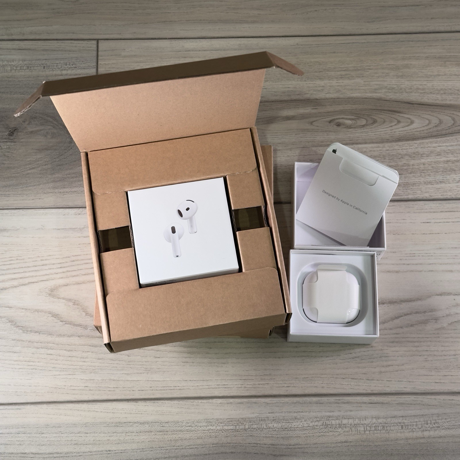 New Seal Apple EarBuds 4th Earphones w/ Wireless Charging Case refurbished USA